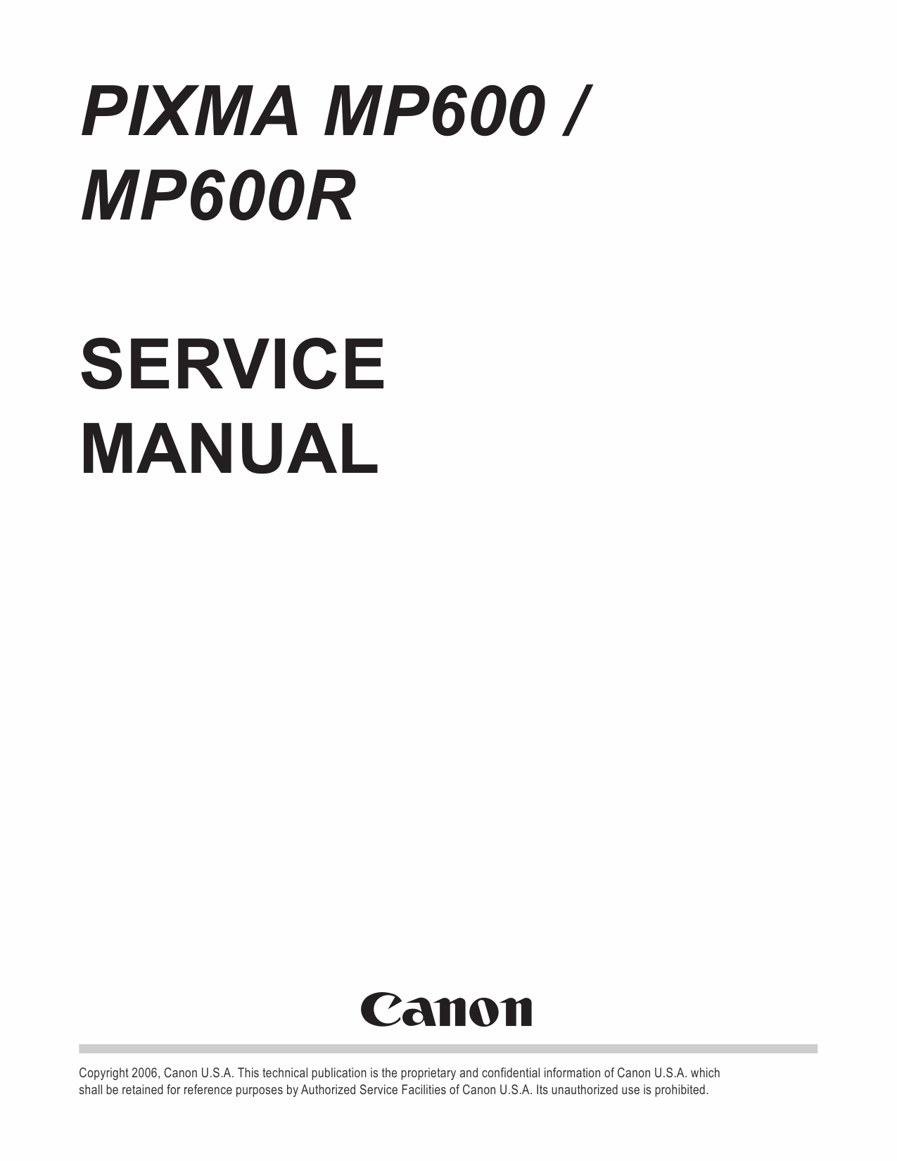 Canon PIXMA MP600 MP600R Service Manual-1